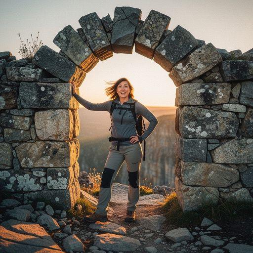 Пейзаж пустыни с уникальными геологическими образованиями.