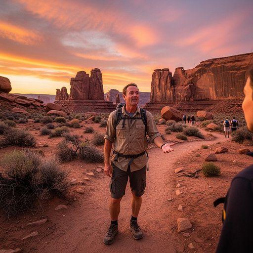 Горные тропы, ведущие к величественным каменным аркам.